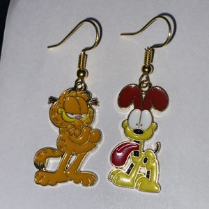 Cartoon cat and dog novelty earrings gift kawaii cute friend unbranded