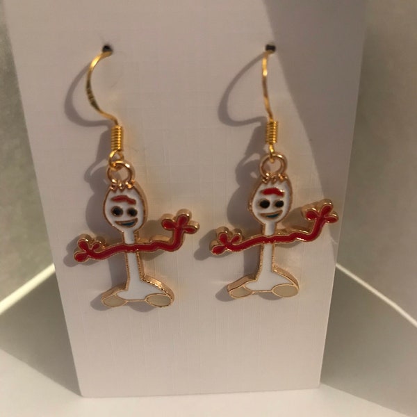 Spork novelty earrings gold earrings gift cute fun