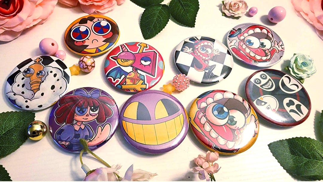 TADC Button Pins - the Amazing Digital Circus Character Pins