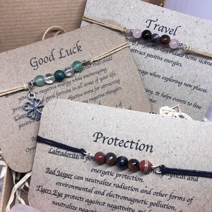 Travel bracelet bundle, travel protection trio, travel safe gift set,travel gift set,crystal gift set for travellers, beaded bracelet bundle