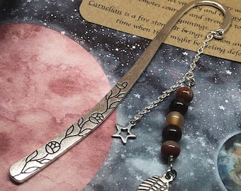 Aries Crystal Bookmark, Horoscope Charm, Zodiac Gift