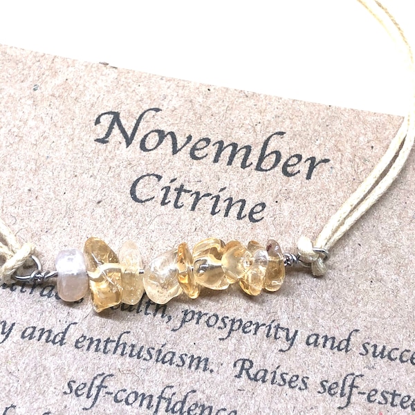 November Birthstone, citrine crystal bracelet, citrine bracelet, birthstone bracelet, birthstone jewelry, friendship bracelet, gift for him