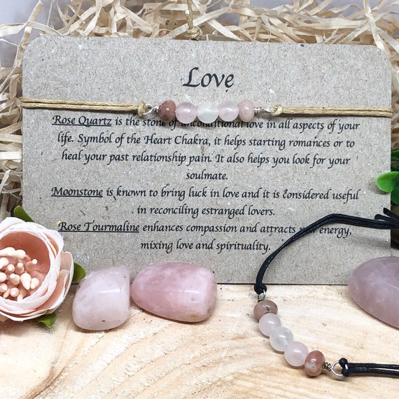 The Love and Healing Rose Quartz Crystal Bracelet | Moon Dance Charms