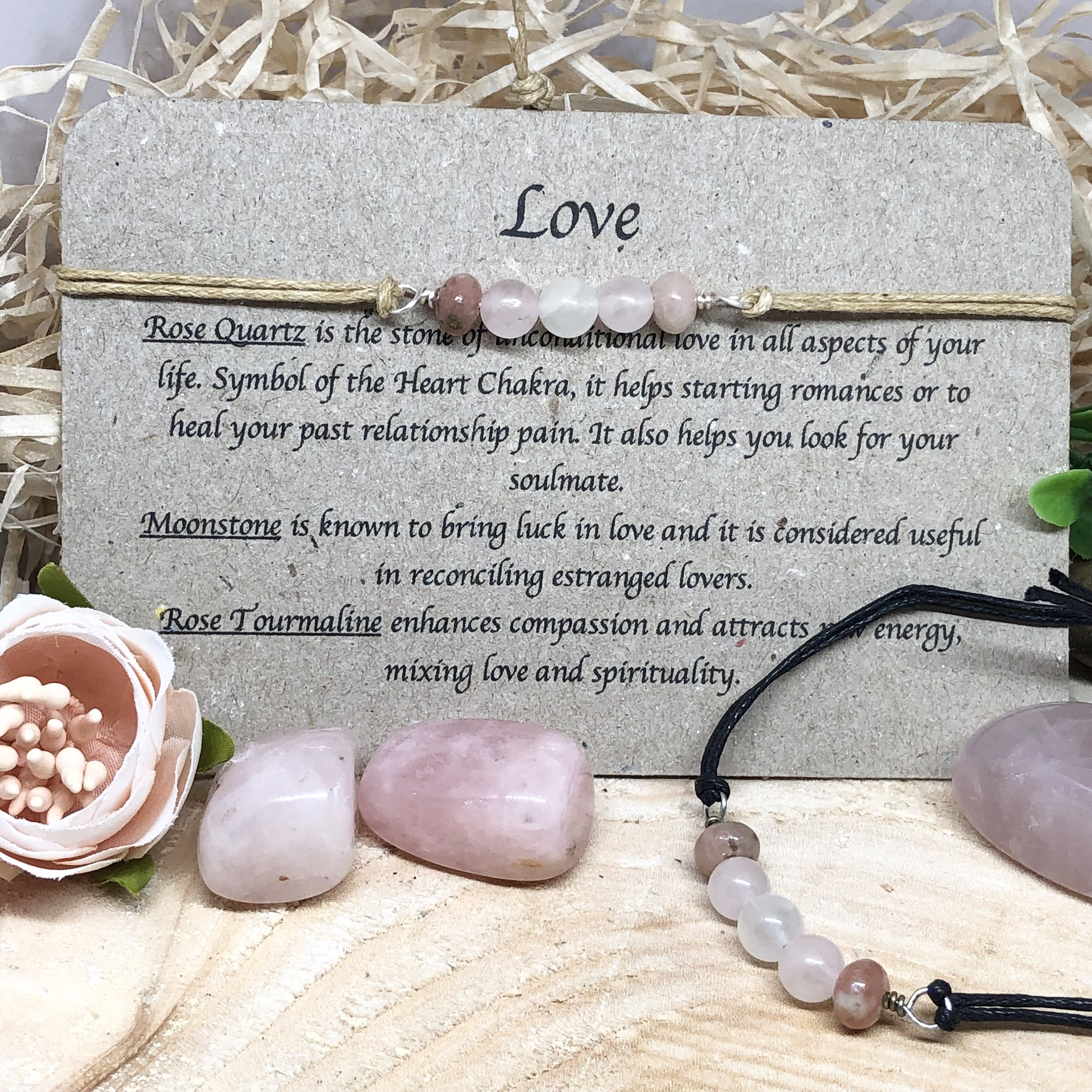 Self-Love Crystal Bracelet — Calm Happy Heart