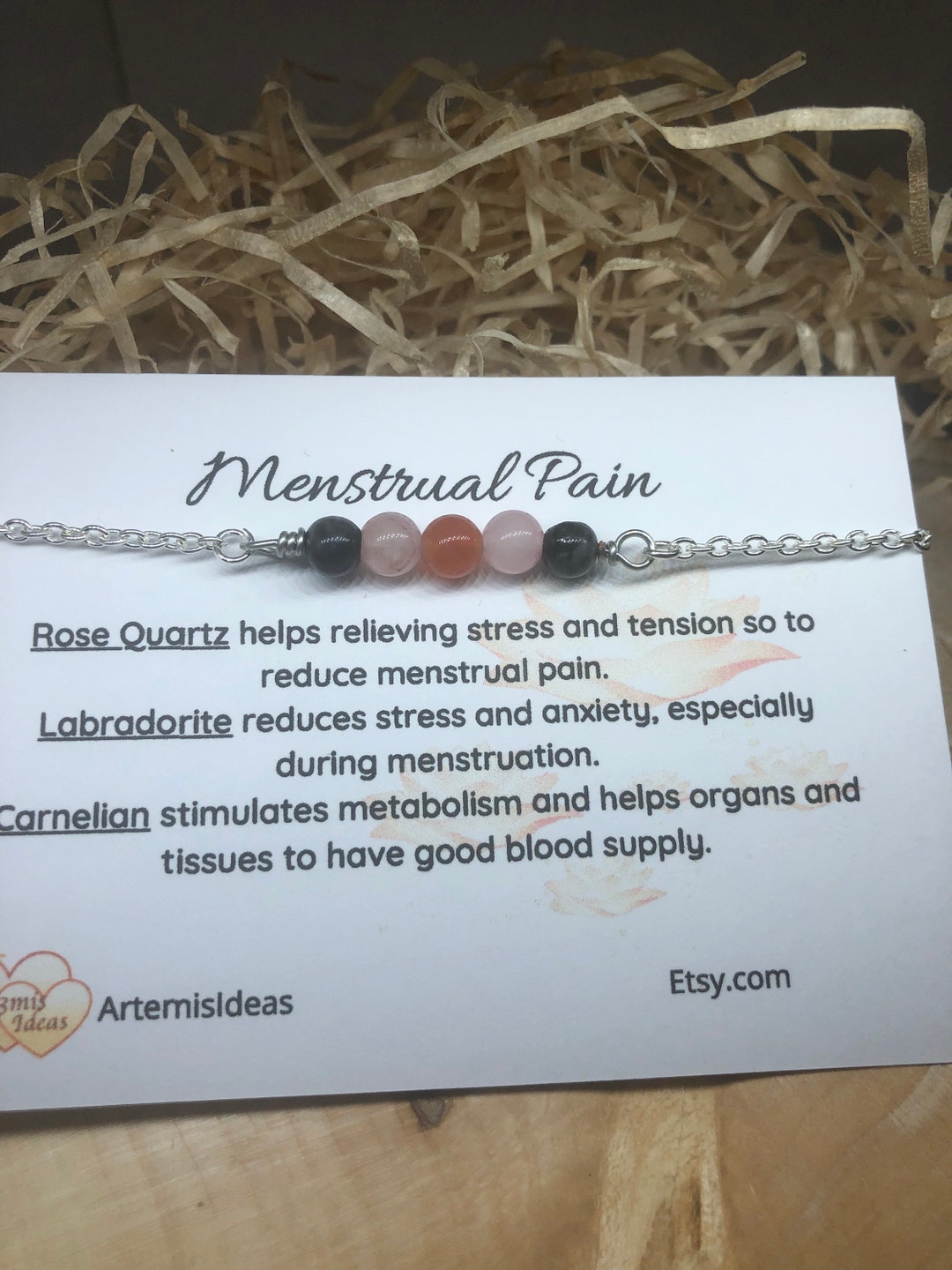 Menstrual Pain Relief Bracelet Crystal Bracelet Crystal Etsy