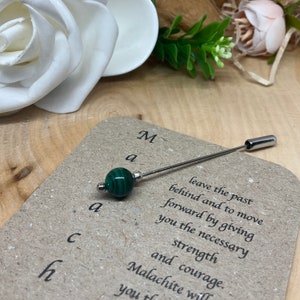 Malachite Crystal pin, crystal gift, friendship gift, birthday gift, crystal brooch, scarf pin, hijab pin, muslim scarf, scarf accessories