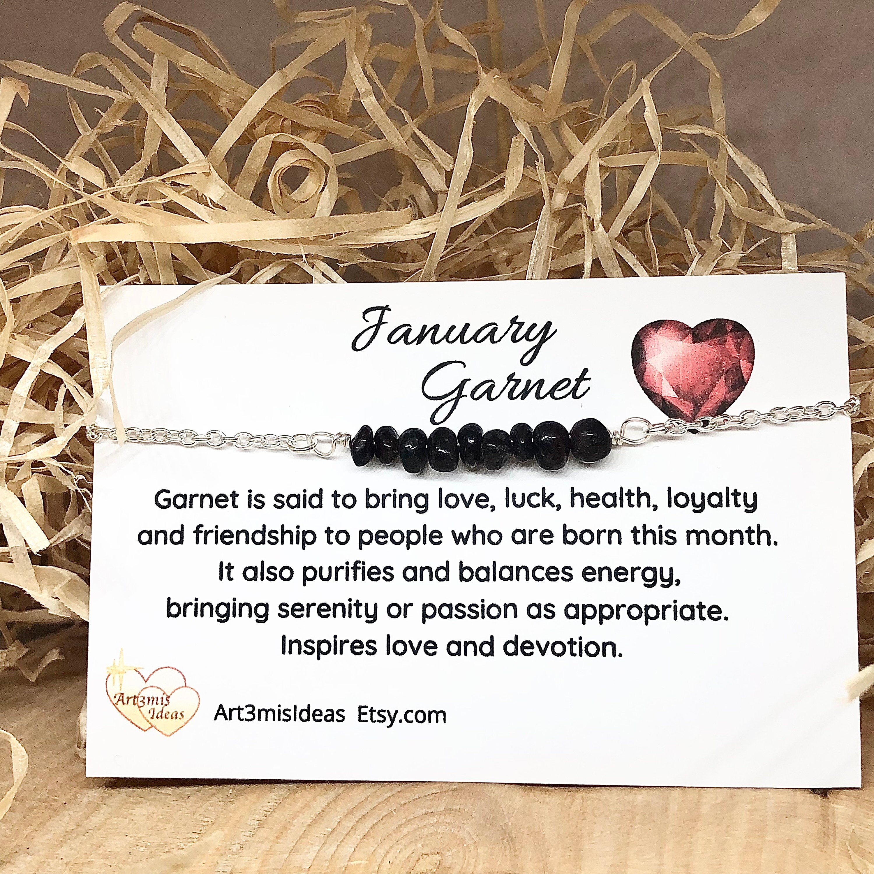 January Birthstone, garnet crystal bracelet, garnet bracelet, birthstone bracelet,birthstone jewelry,friendship bracelet valentines day gift
