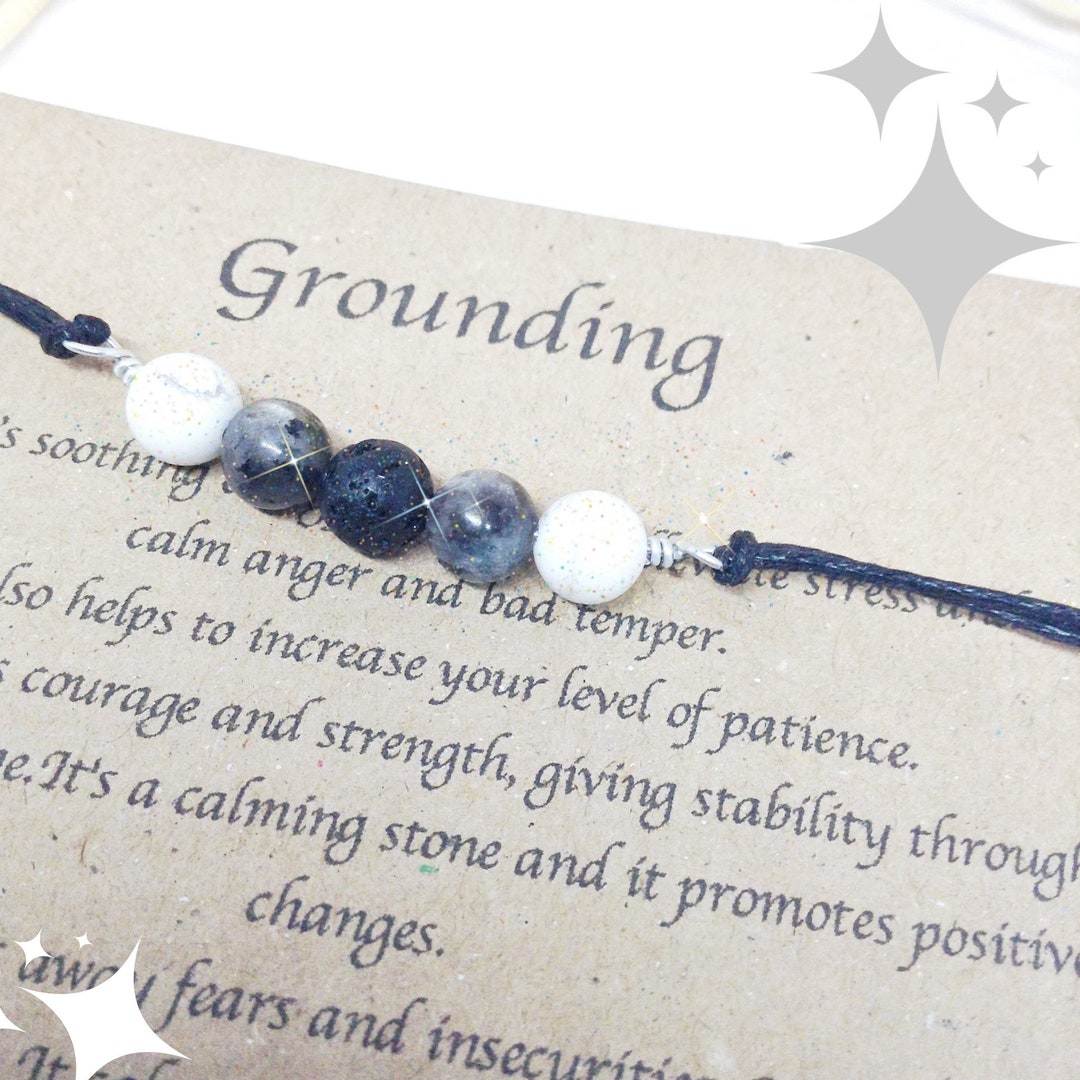 Grounding Bracelet, Anxiety Relief Gift, Crystal Bracelet for Grounding