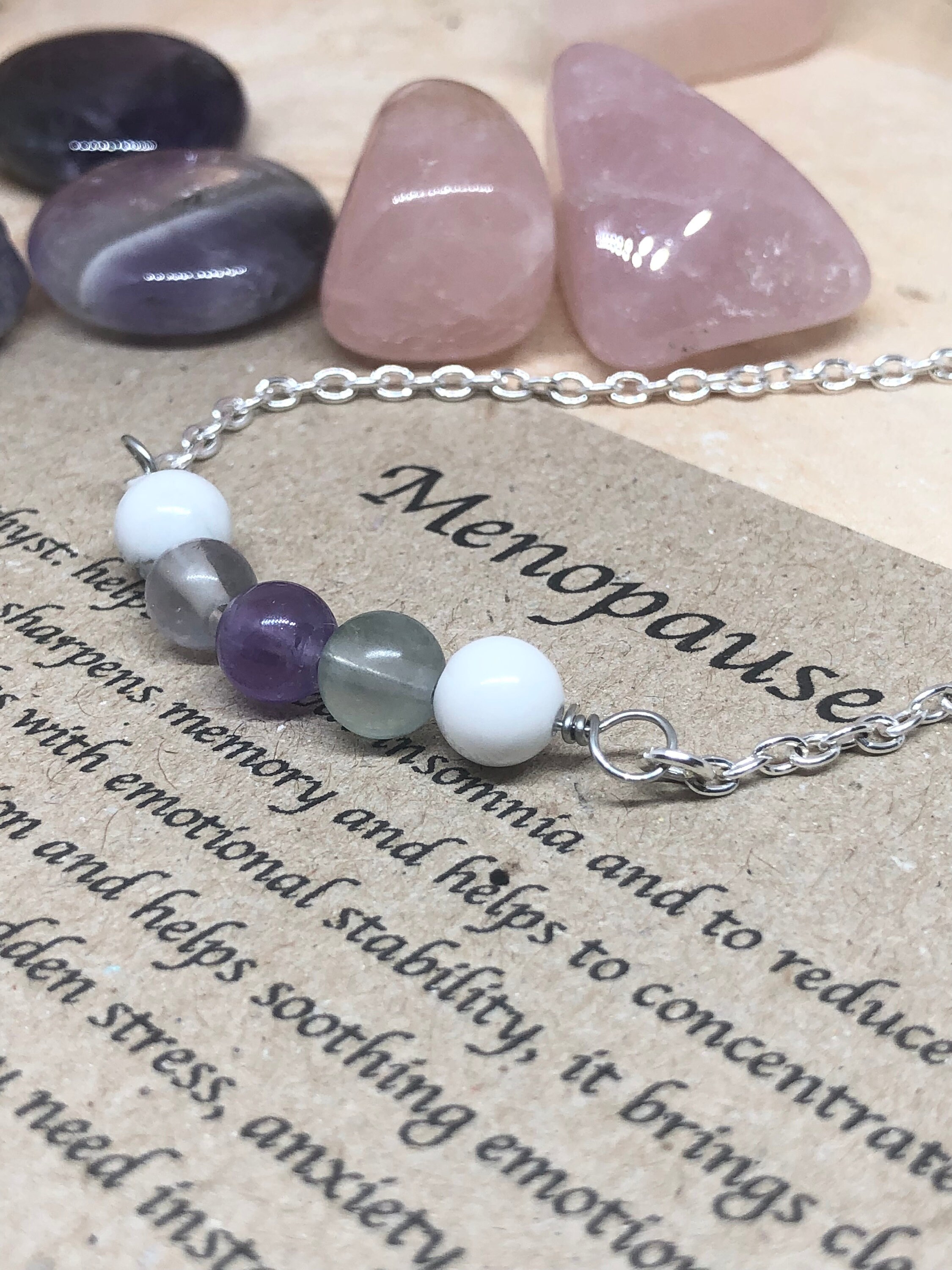 Menopause Emotional Support Bracelet Crystal Bracelet Etsy UK