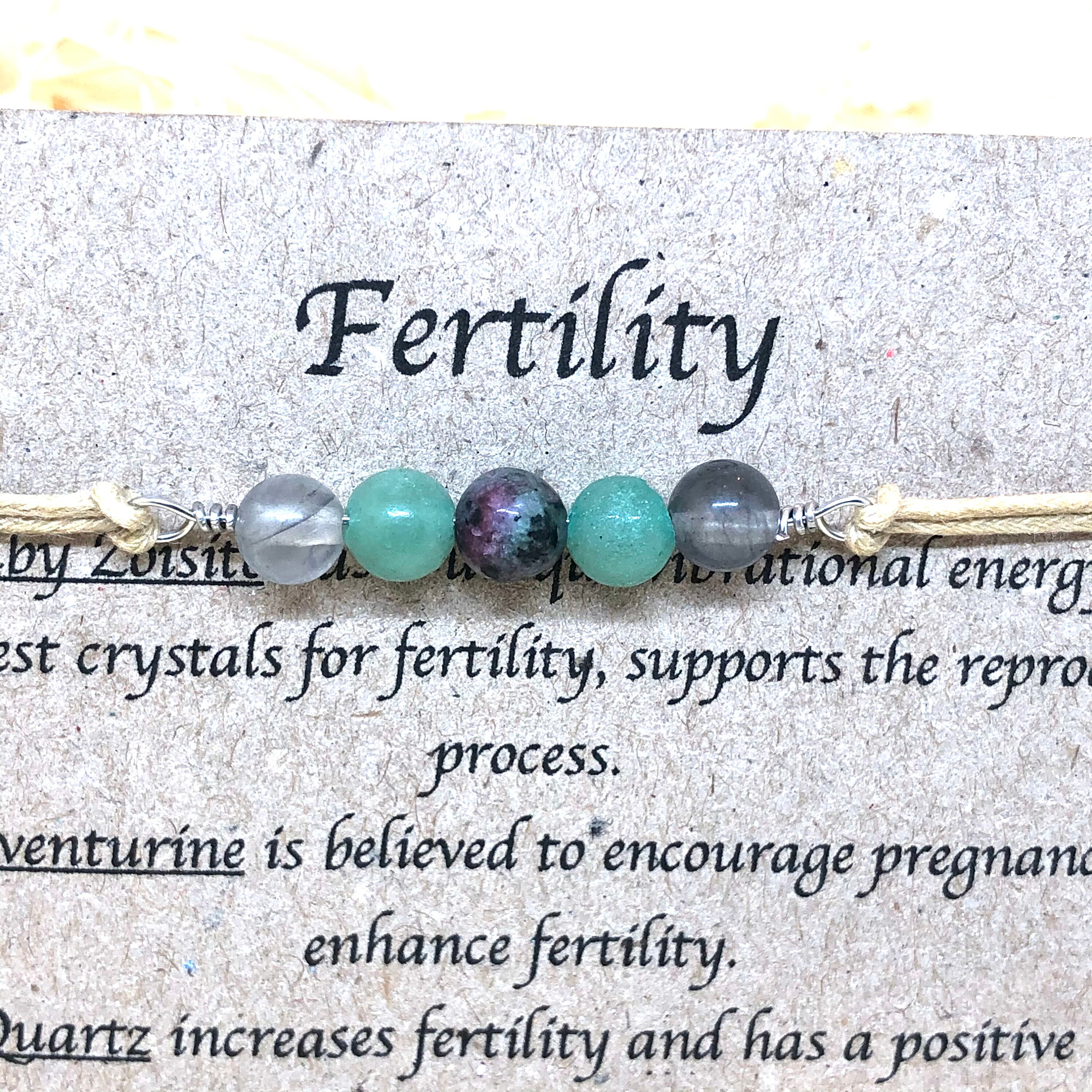 Fertility Emotional Support Bracelet Crystal Bracelet | Etsy UK
