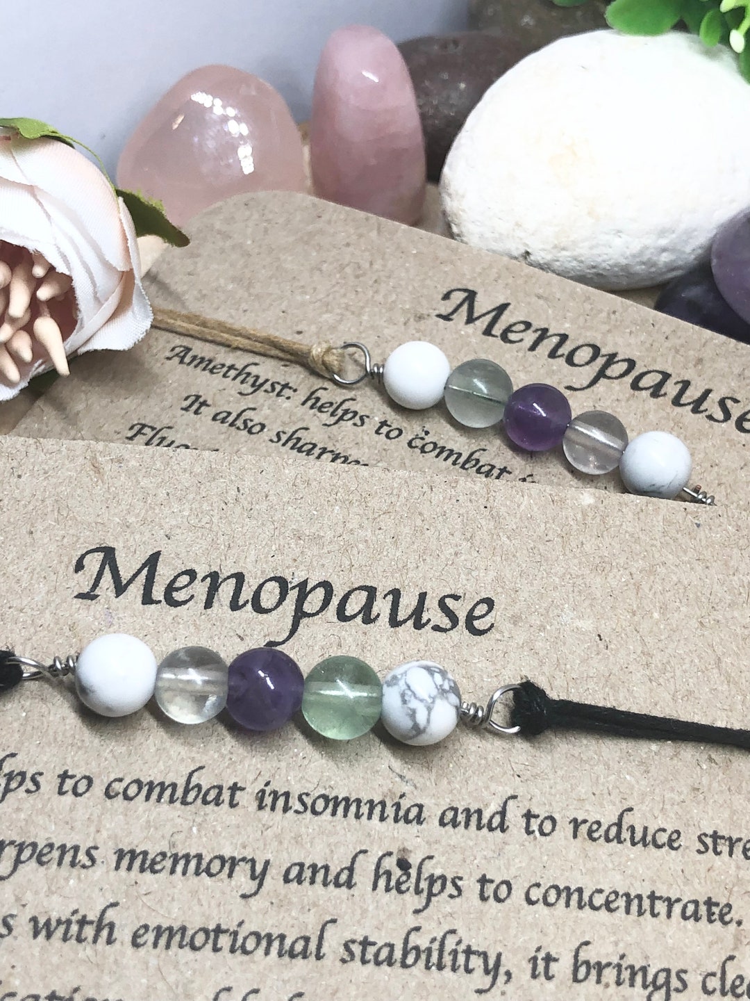 Menopause Emotional Support Bracelet, Crystal Bracelet, Crystal Gifts
