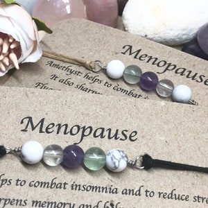 Menopause Emotional support Bracelet, Crystal Bracelet, Crystal Gifts, anxiety relief gift, natural remedy beaded bracelet,genuine gemstones