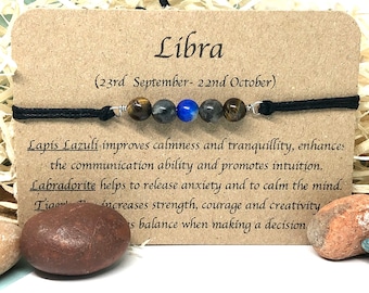 Libra beaded bracelet, zodiac gift, zodiac jewelry, zodiac crystals, libra crystals, birthstone crystal bracelet, handmade, anklet beads