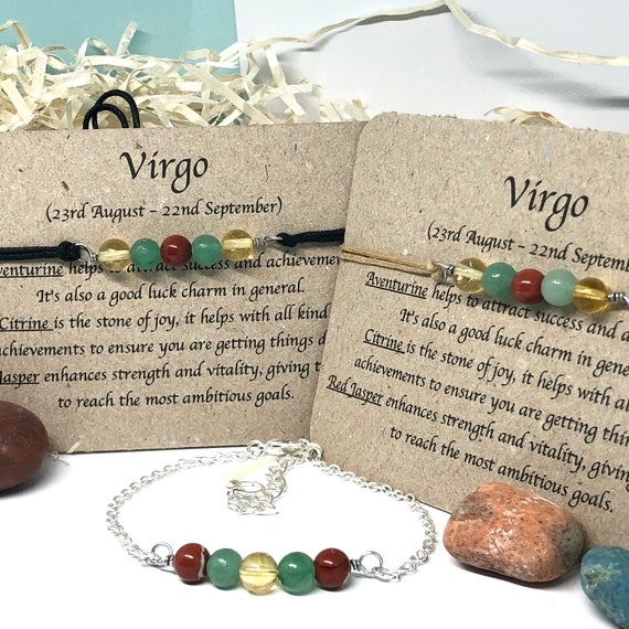 Virgo Zodiac Sign Bead with August Or September Birthstones For Charm  Bracelets