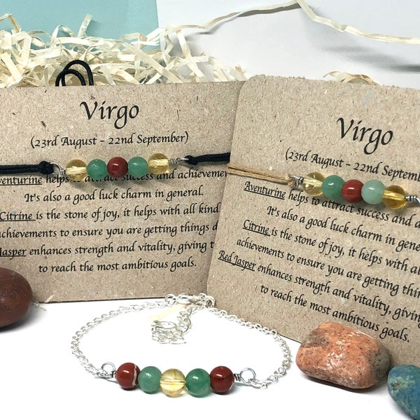 Virgo beaded bracelet, zodiac gift, zodiac jewelry, zodiac crystals, virgo crystals, birthstone crystal bracelet, handmade, anklet beads
