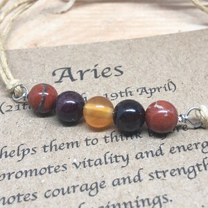 Aries gift, Aries beaded bracelet, zodiac jewelry, zodiac crystals, Aries crystals, birthstone crystal bracelet, handmade gift, anklet gift