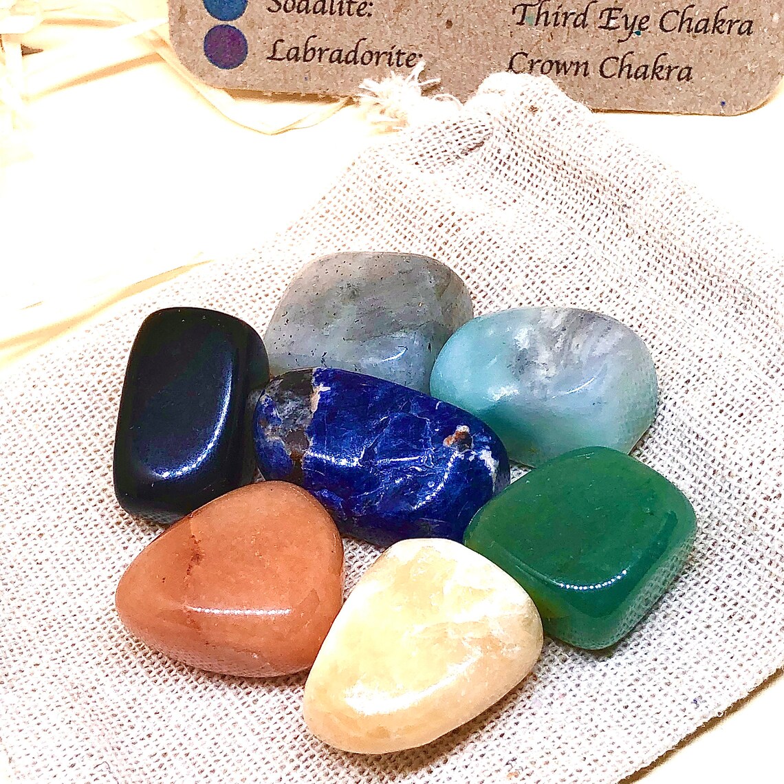 Natural Healing Crystal Chakra Stones for Crystal Therapy - Etsy UK