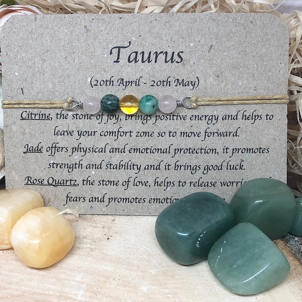 Taurus beaded bracelet, zodiac gift, zodiac jewelry, zodiac crystals, taurus crystals, birthstone crystal bracelet, handmade, anklet beads