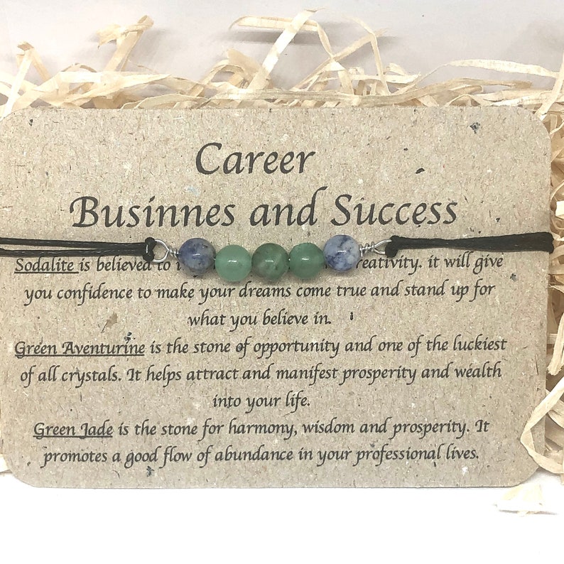 New Job Career Support Crystal Bracelet Healing Crystals Etsy