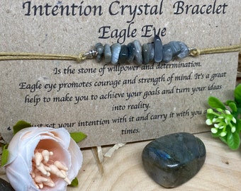 Eagle Eye, stone of willpower & determination, intention bracelet, resolution crystals, crystal bracelet, healing crystals, anklet gift