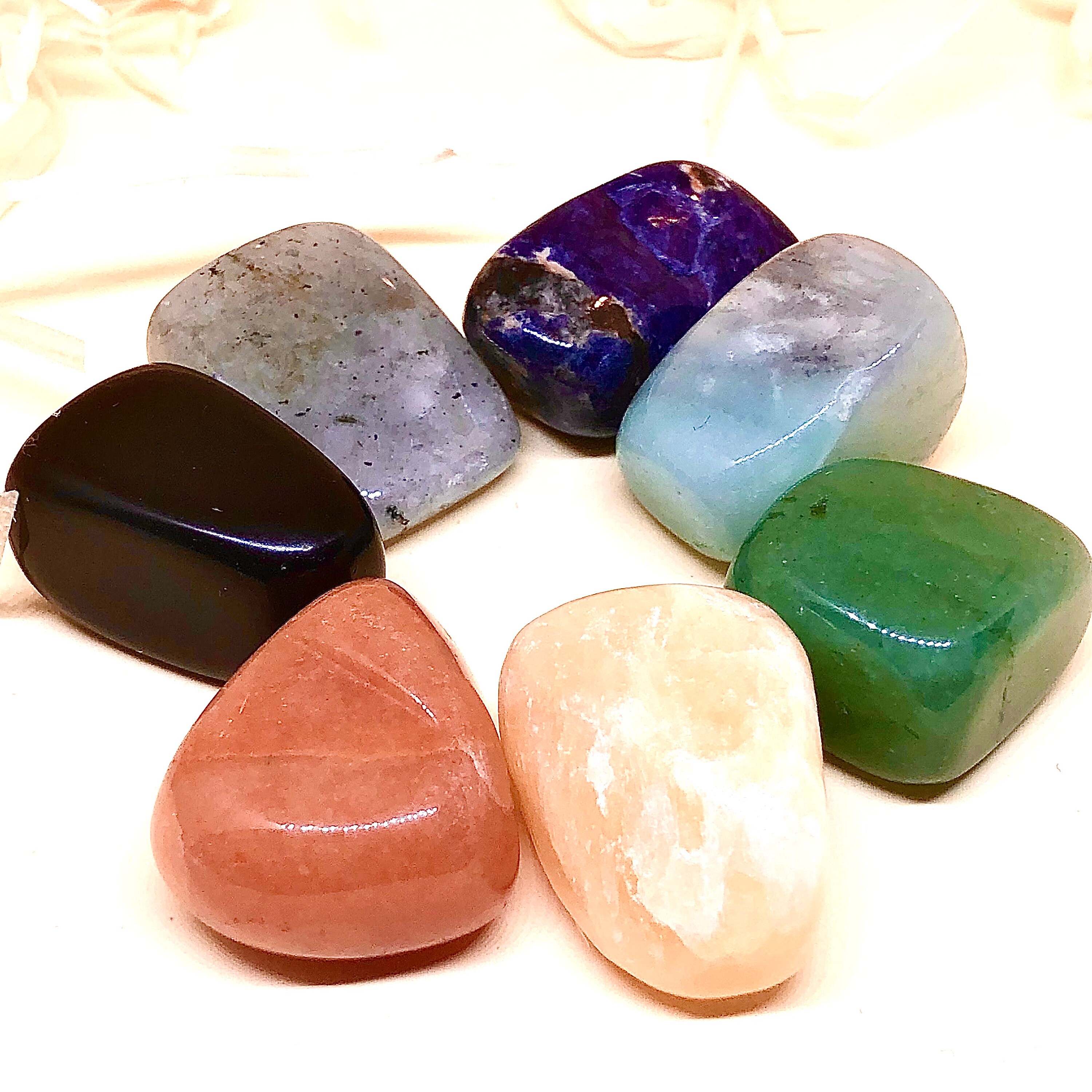 Natural Healing Crystal Chakra Stones for Crystal Therapy - Etsy UK