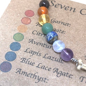 Chakra bracelet with natural gemstones, balancing bracelet, genuine meditation gift, yoga teacher gift, anxiety relief gift.