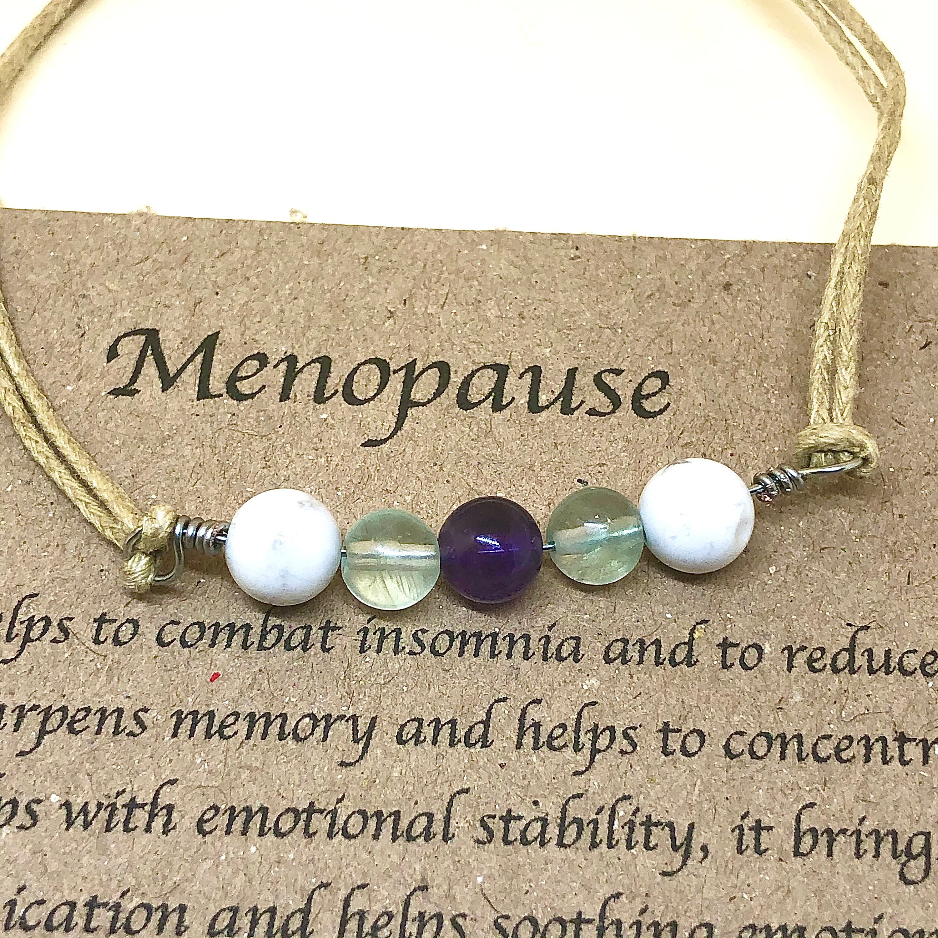 Menopause Emotional support Bracelet Crystal Bracelet Etsy