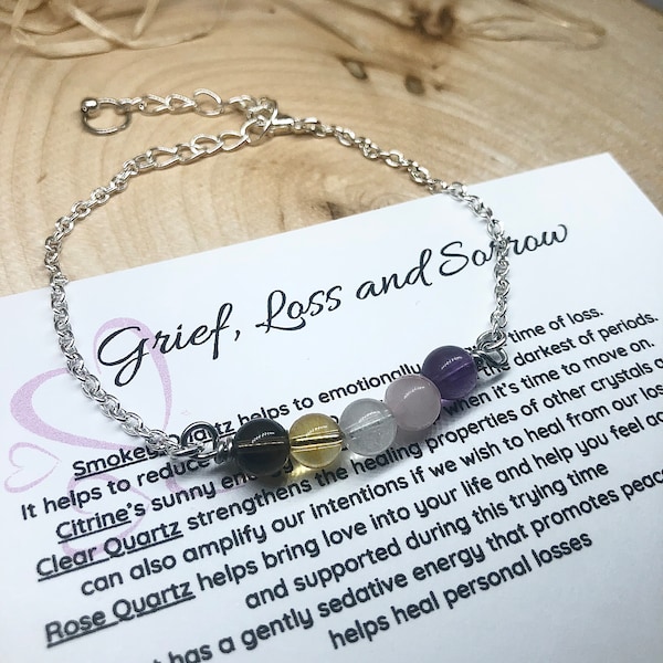 Grief support, grief bracelet, bereavement gift, widow gift, grieving gift, condolence gift, loss gift, funeral present, pet loss, cat loss