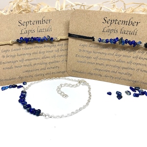 September Birthstone, lapis lazuli crystal bracelet, lapis lazuli bracelet, birthstone bracelet, birthstone jewelry, friendship bracelet