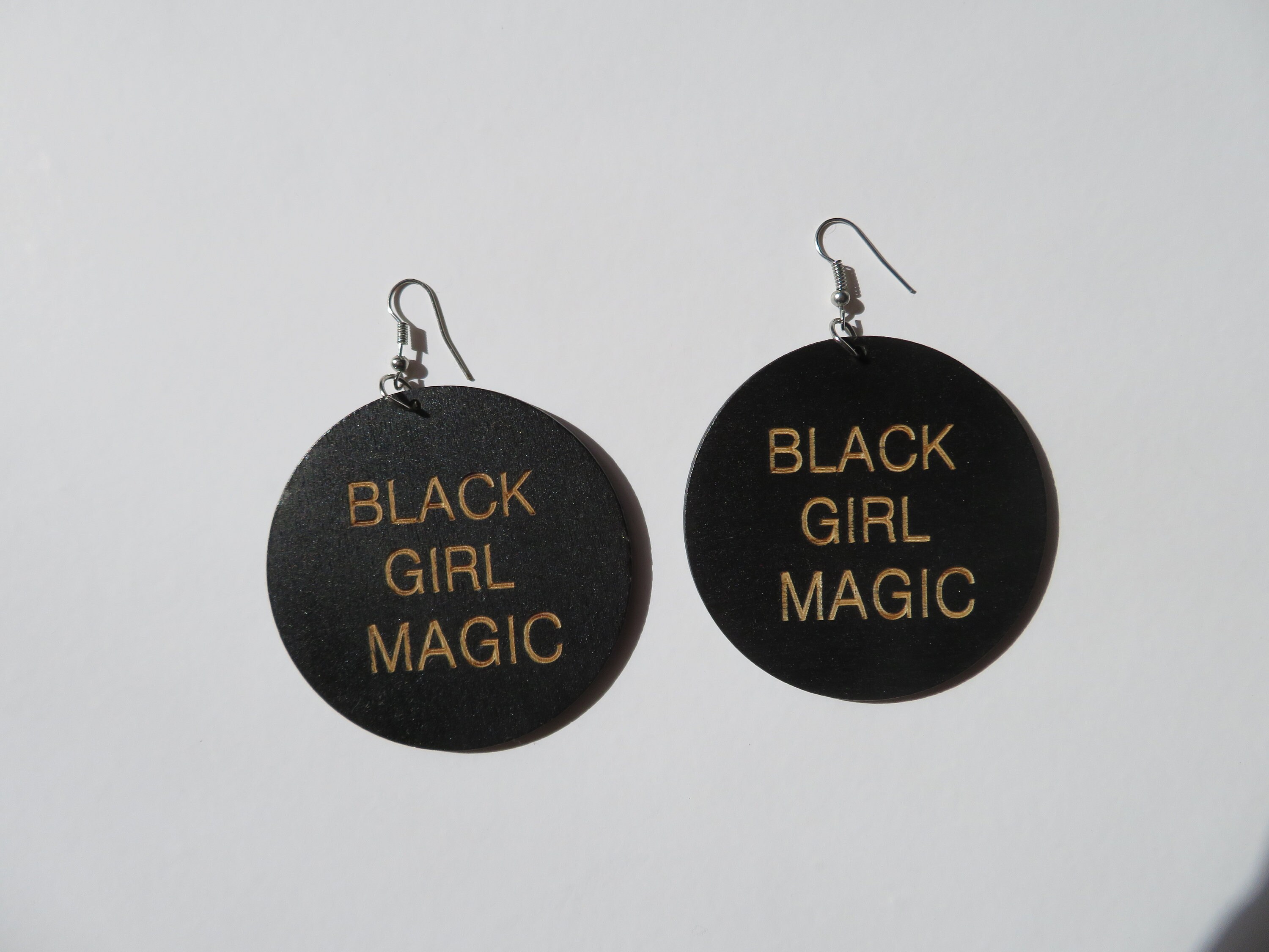 Black Girl Magic Earrings Wooden Earrings Black Pride Etsy UK