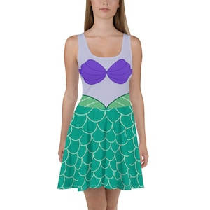 Mermaid Princess Cosplay Skater Dress / Running Costume