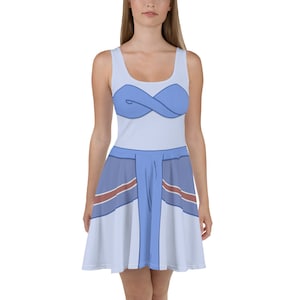 Atlantan princess (non-skin tone) Cosplay Skater Dress / Running Costume