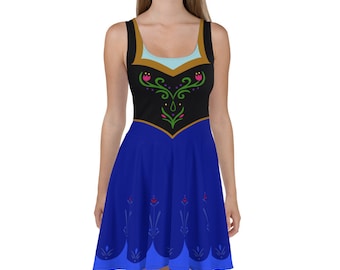 Nordic Princess Cosplay Skater Dress / Running Costume