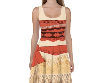 Polynesian Princess Cosplay Skater Dress / Running Costume