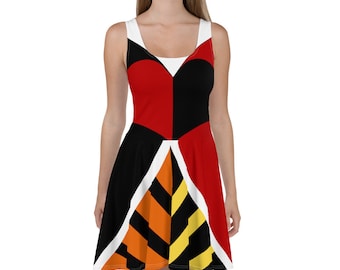 Queen of Hearts Cosplay Skater Dress / Running Costume
