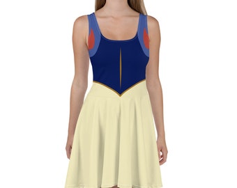 Snow White Cosplay Skater Dress / Running Costume