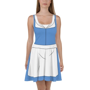 Provincial Girl Blue Dress Cosplay Skater Dress / Running Costume