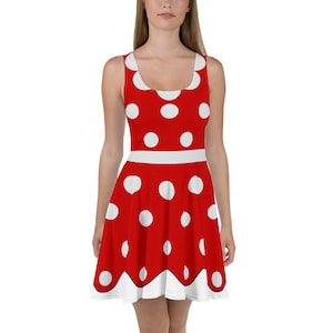 Minnie Cosplay Skater Dress / Running Costume