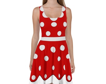 Minnie Cosplay Skater Dress / Running Costume