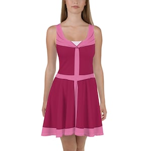 Beauty Winter Christmas Cosplay Skater Dress / Running Costume
