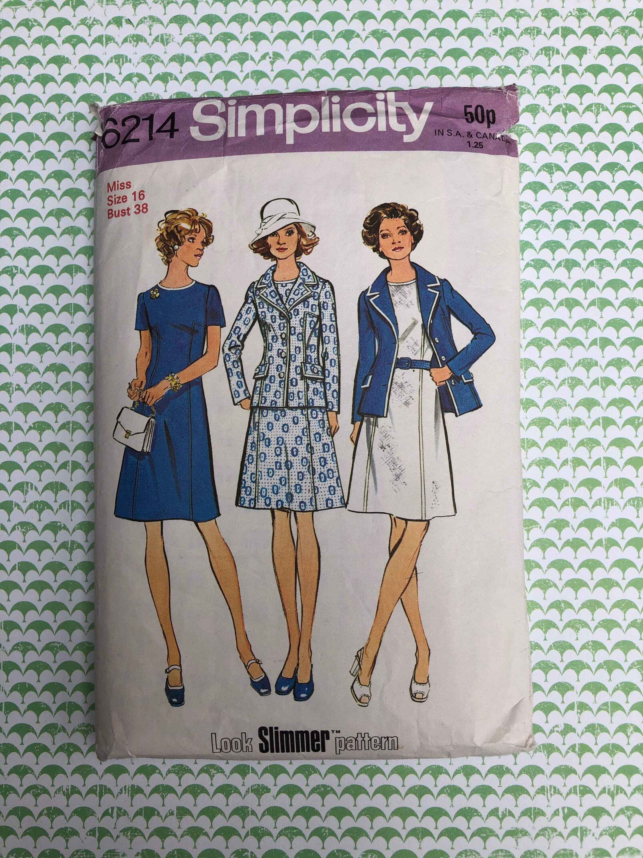 Sewing & Fiber Vintage 1950s Simplicity 1685 Dress Sewing Pattern