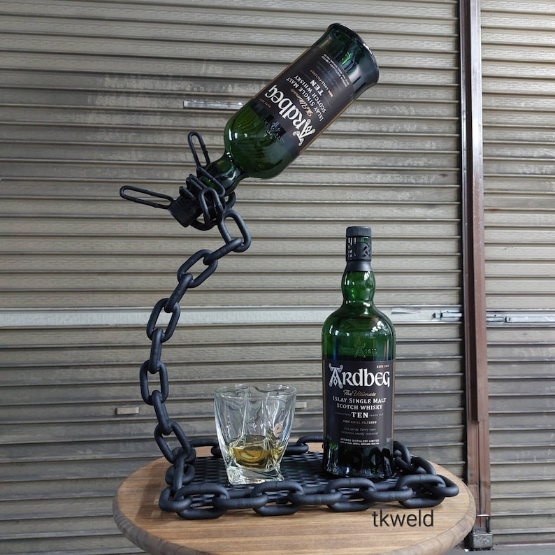 Whiskey Bottle Holder Etsy