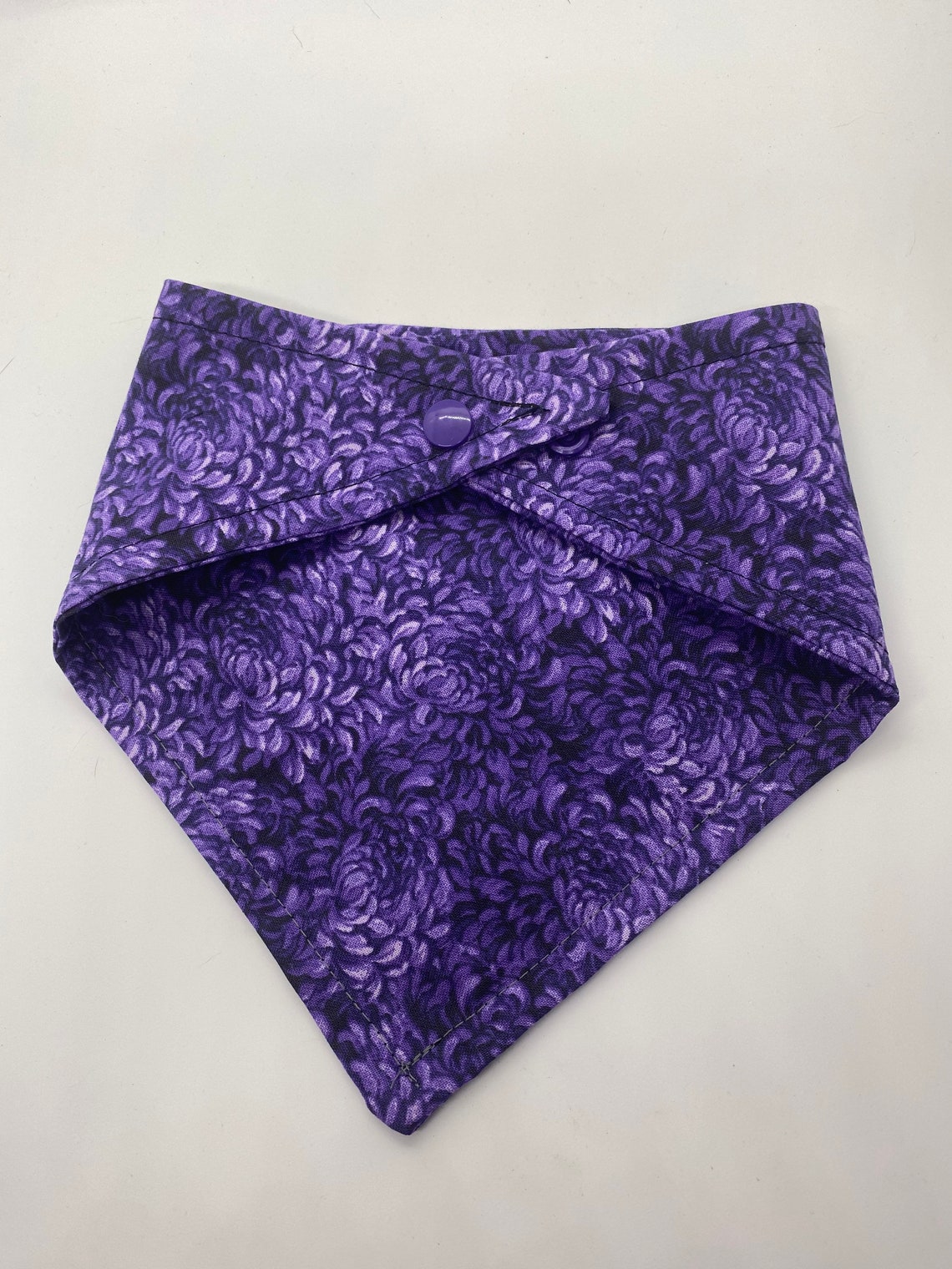 Purple Floral Pet Bandana Purple Dog Bandana Custom Bandana Etsy