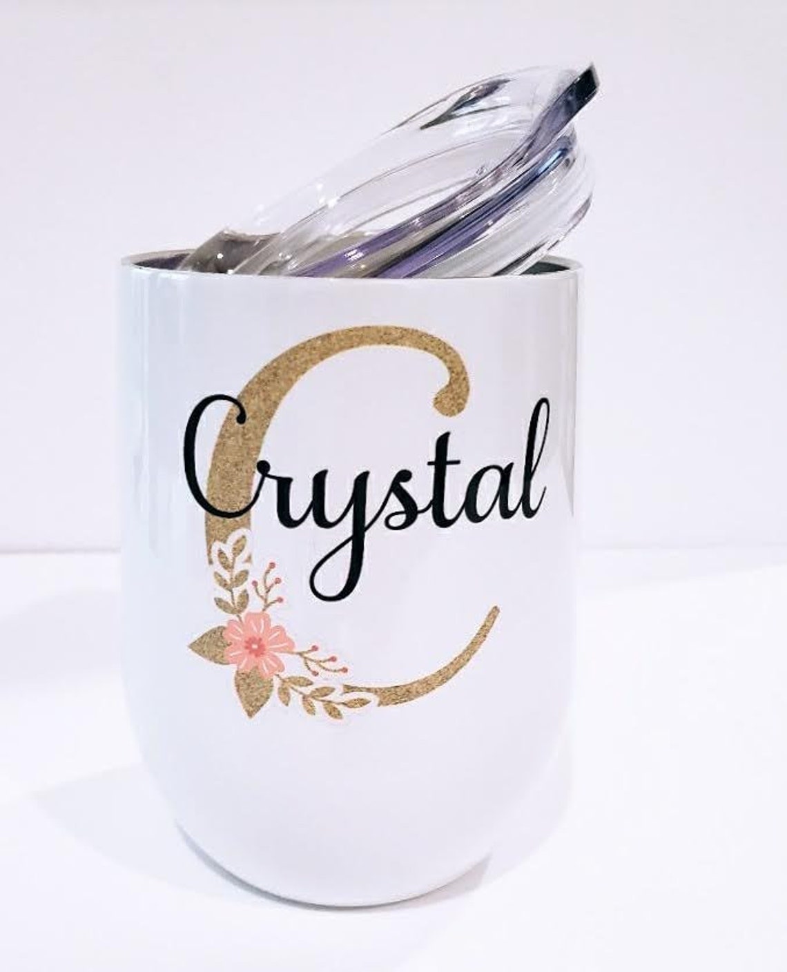 Monogram With Name Tumbler Customized Tumbler Personalized Etsy