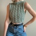 Knitting Pattern | 'Basic Cable Vest' | Easy Vest | Beginner Friendly Cables | Cropped Knit 