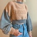 Knitting Pattern | 'Hazy Skies' Sweater | Digital Download | Beginner Friendly | Cropped Sweater