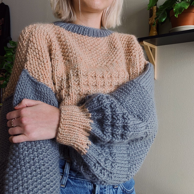 KNITTING PATTERN Hazy Skies Sweater Pattern Wool | Etsy