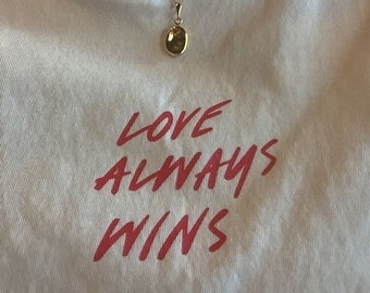 Liefde wint altijd Tee | Esthetisch vintage T-shirt, Love Wins Shirt, klassiek T-shirt voor dagelijks gebruik