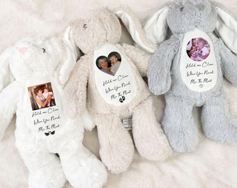 思い出の写真のテディベア、追悼ギフト、死別ギフト、メモリアル、記念品のプレゼント、メモリアルフォトギフト、思い出のテディベア、お悔やみ