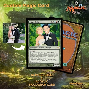 Custom Magic The Gathering MTG Card - Personalized Couples Gifts - Wedding Anniversary Gift - Couple Anniversary - Gift for Him Her